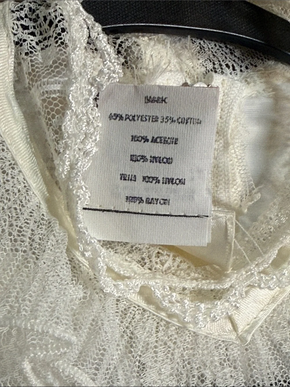 Vintage Gunne Sax‎ Girls 7 Prairie Lace Victorian Ivory Dress